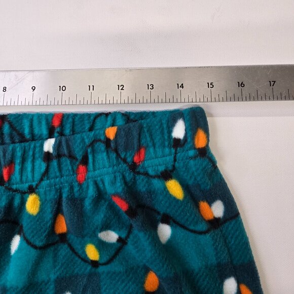 Jolly Jammies Green Christmas Lights Fleece Medium - Picture 3 of 7